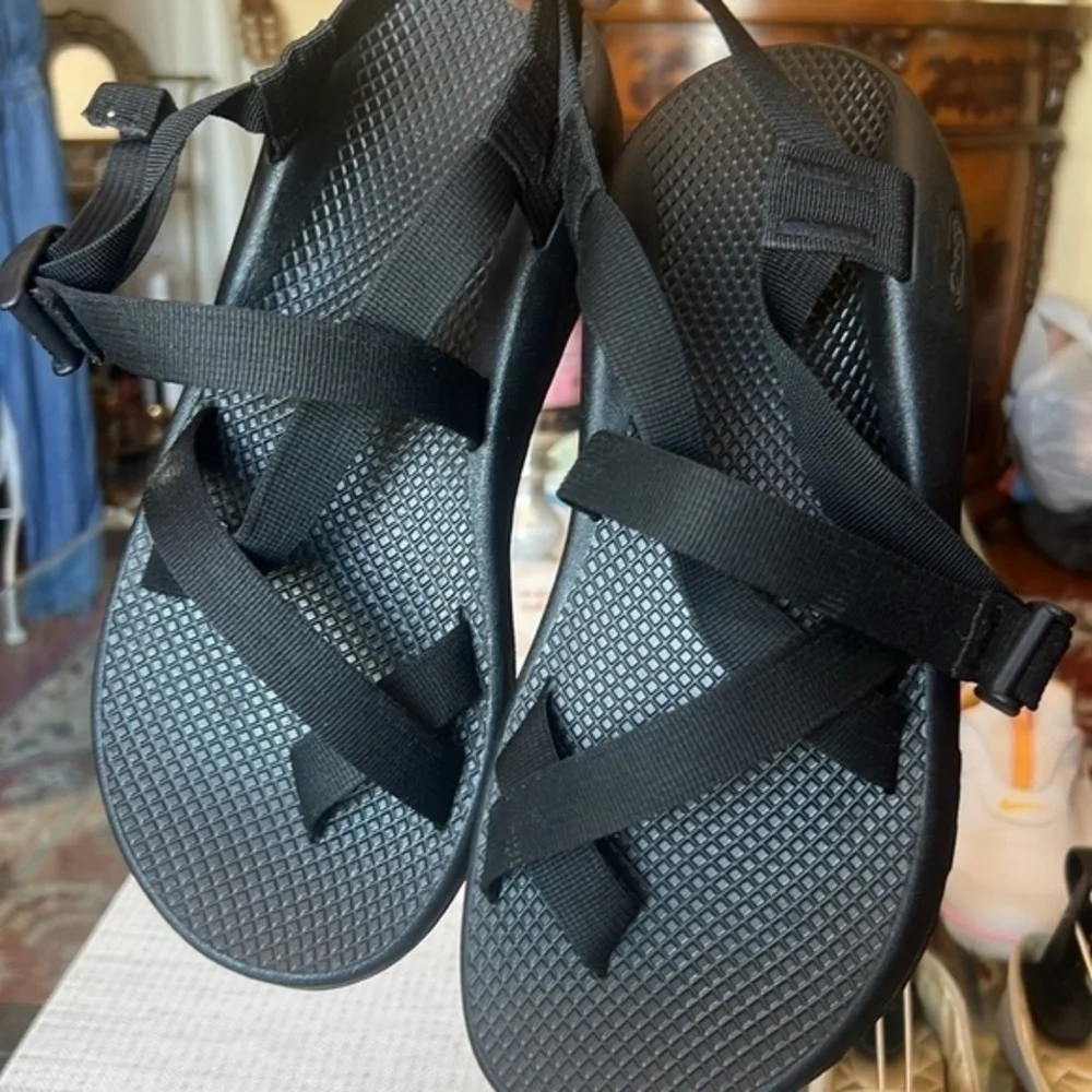 Chaco J106639 Chaco Men's Tegu Black Slides Excellent Pre-Owned Condition Sz 10M